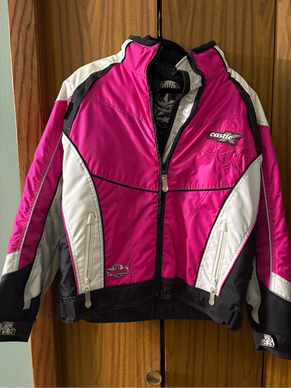 Castle Pink and White Women's Ski Jacket